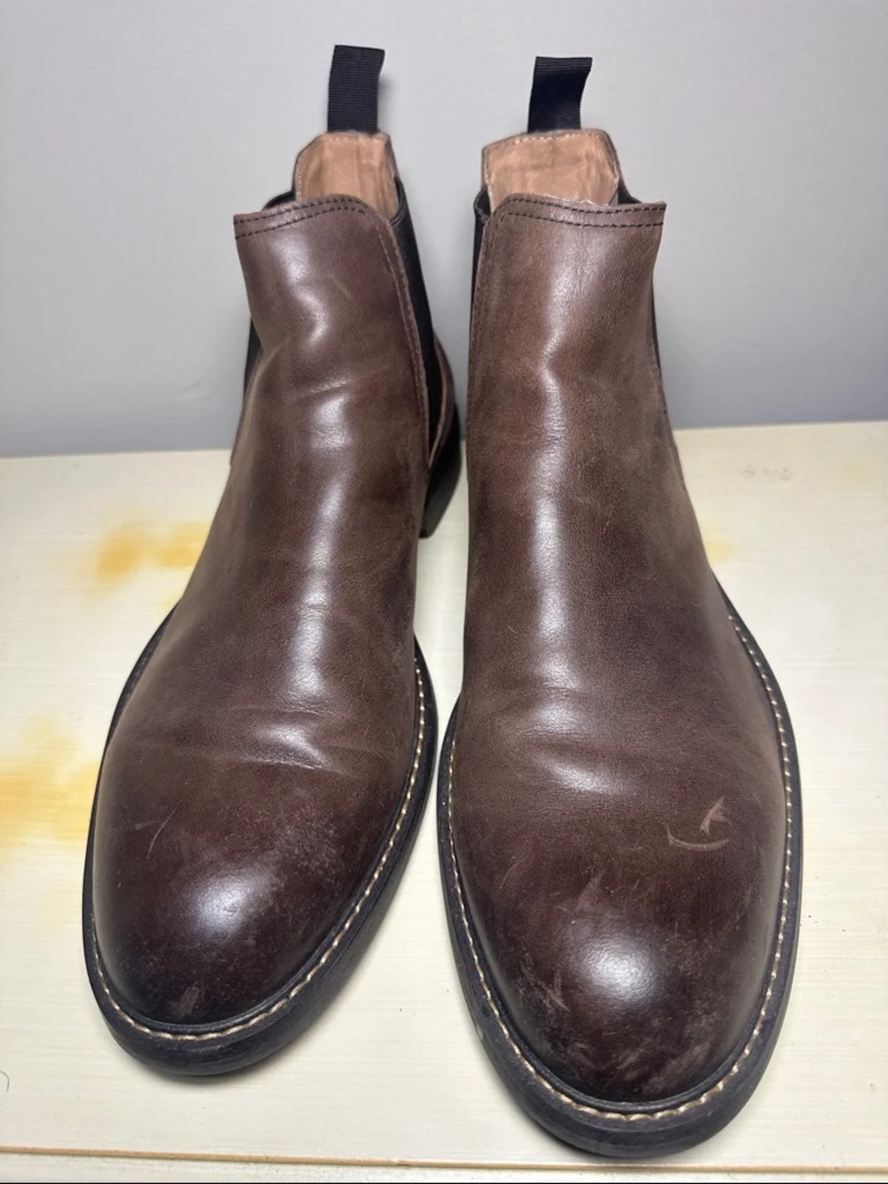 1901 Nordstrom Men's Brown Leather Chukka Chelsea Boots
